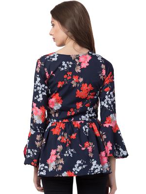 bell sleeved peplum top - 17357926 - Standard Image - 3