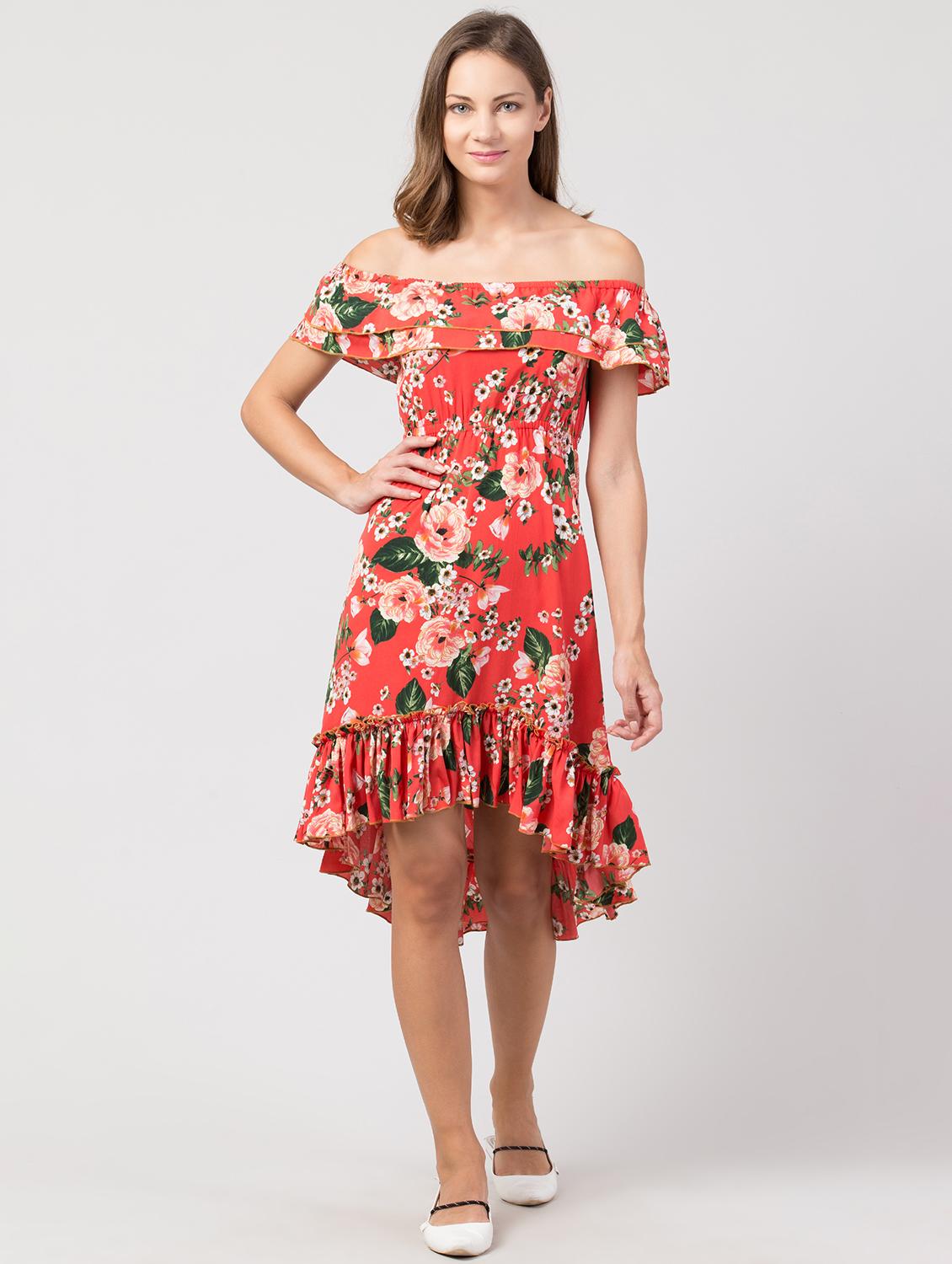 off shoulder floral dress - 17357969 - Zoom Image - 1