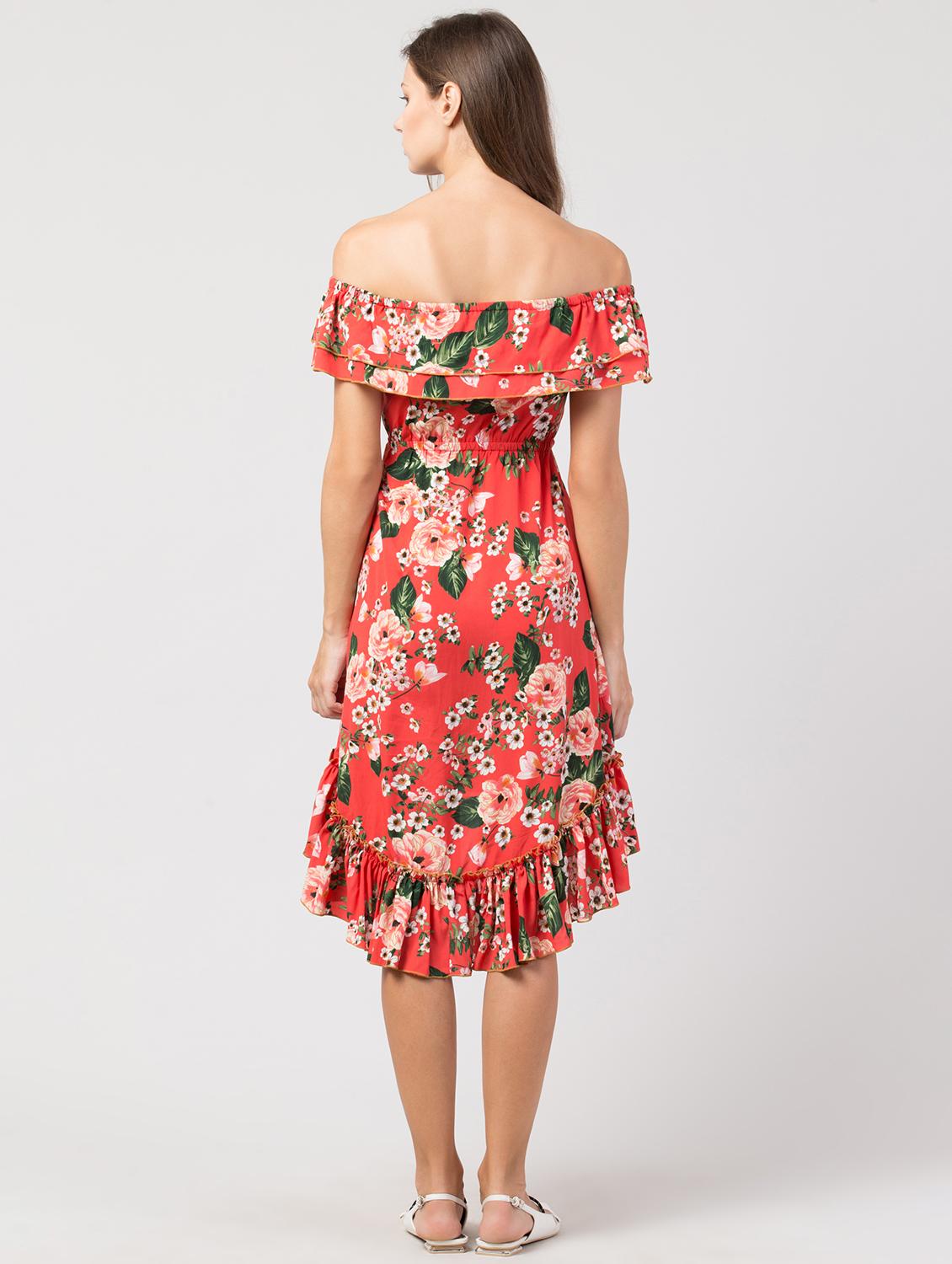 off shoulder floral dress - 17357969 - Zoom Image - 3