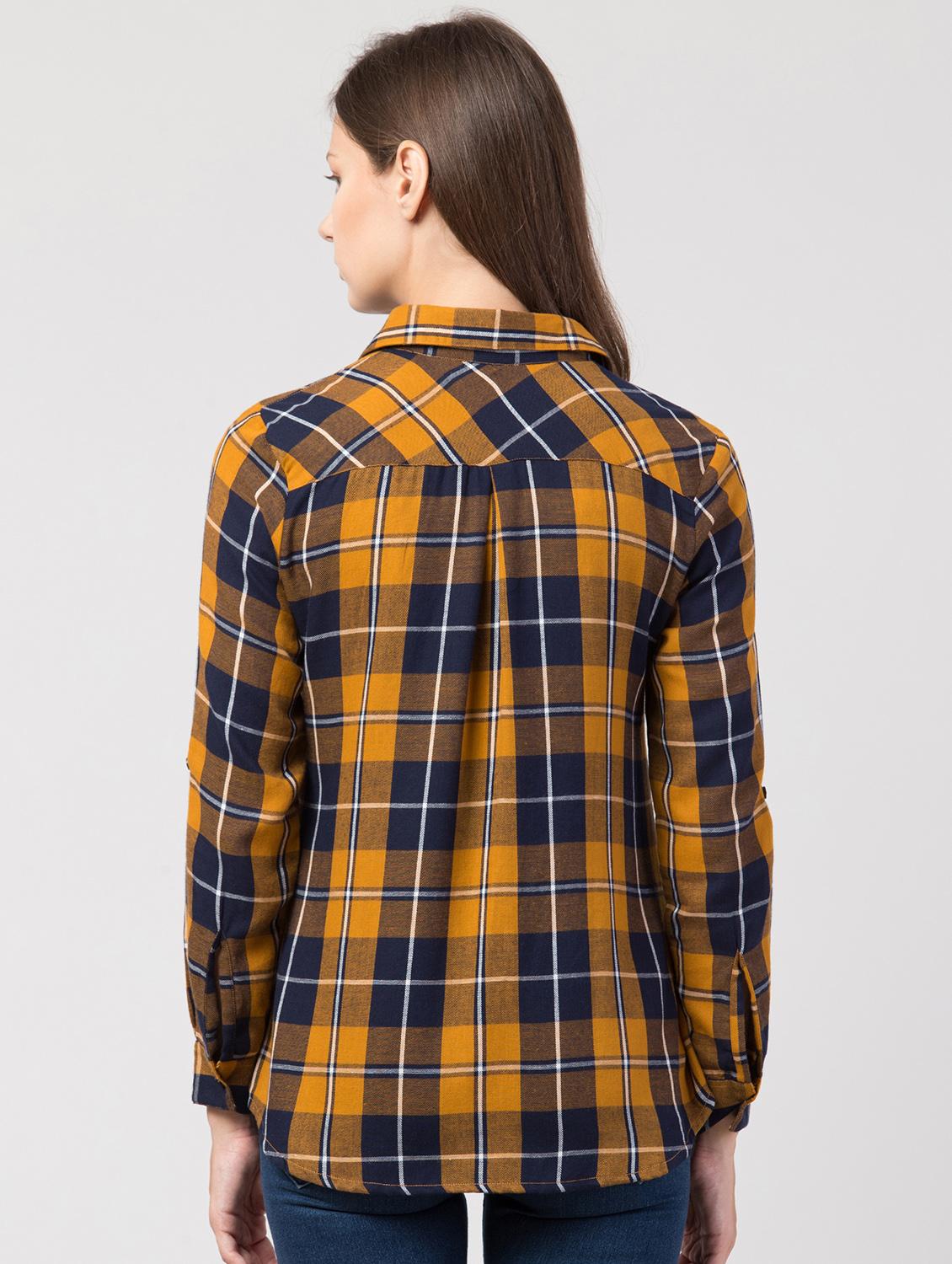 long sleeves checkered shirt - 17357971 - Zoom Image - 3