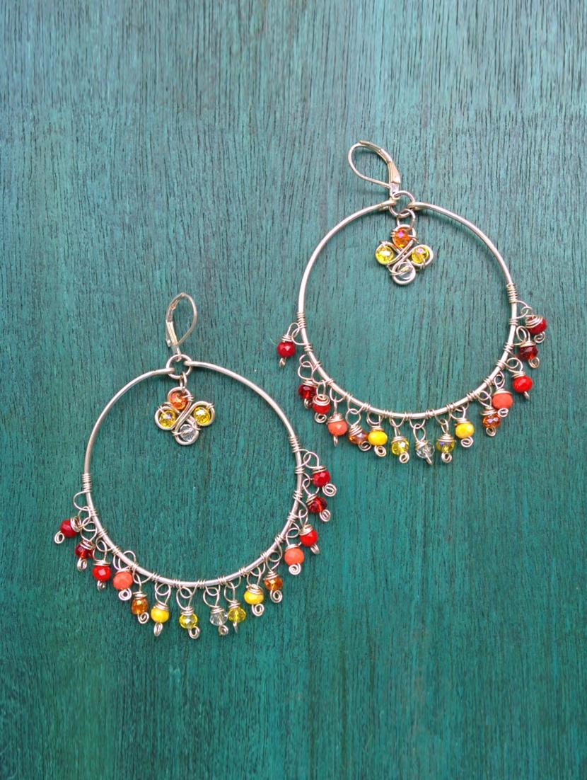 silver crystal chandballi earring - 17358103 - Zoom Image - 1