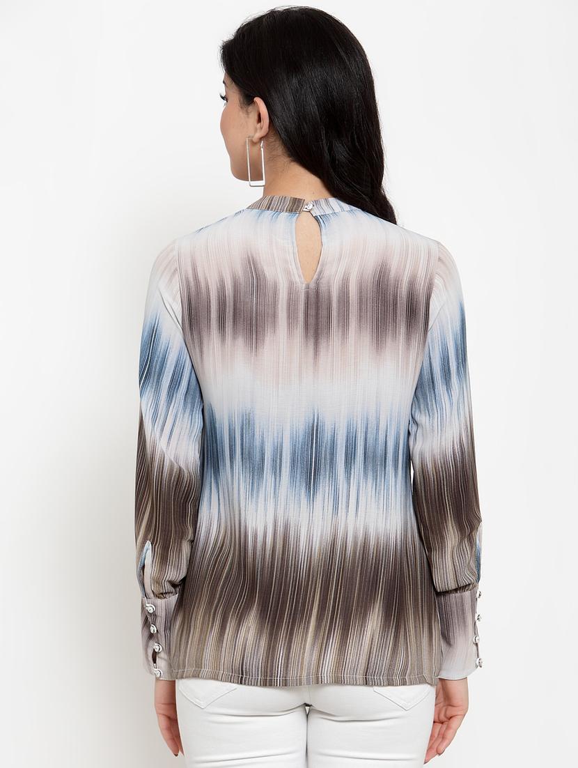 long sleeved printed top - 17358125 - Zoom Image - 3