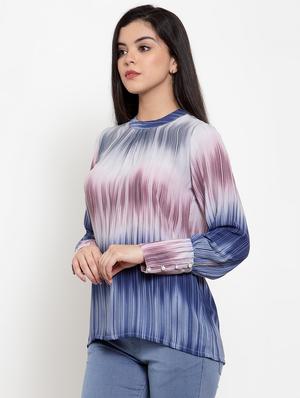 long sleeved printed top - 17358126 - Standard Image - 2