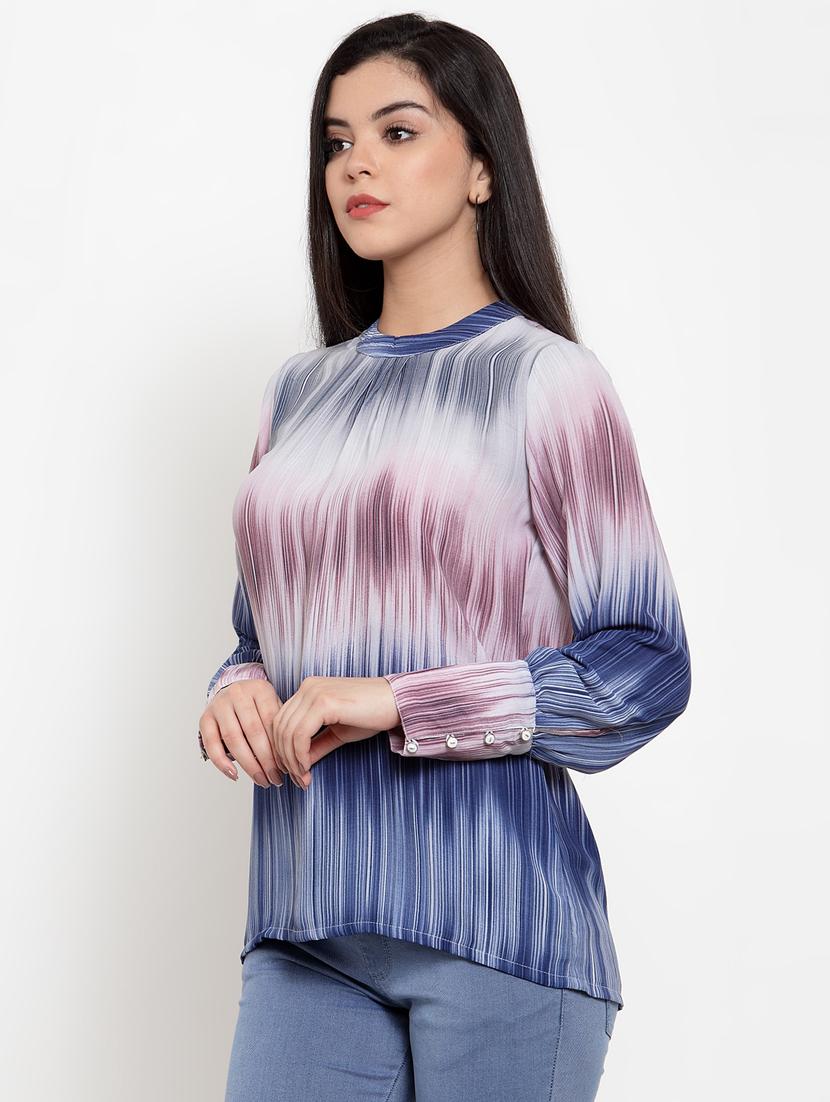 long sleeved printed top - 17358126 - Zoom Image - 2