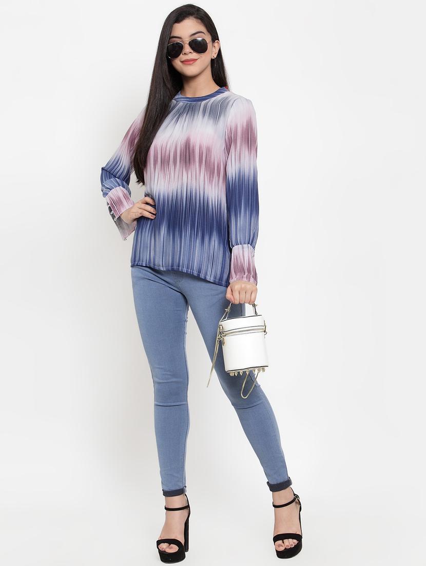 long sleeved printed top - 17358126 - Zoom Image - 4