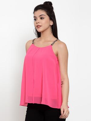cami neck flared top - 17358128 - Standard Image - 2