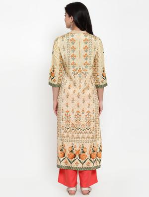 floral straight kurta - 17358137 - Standard Image - 3