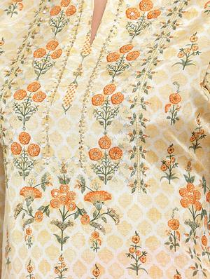 floral straight kurta - 17358137 - Standard Image - 5