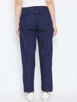 drawstring waist side tape jeans - 17358202 - Standard Image - 3