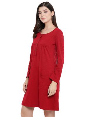 pocket detail relaxed dress - 17358219 - Standard Image - 2