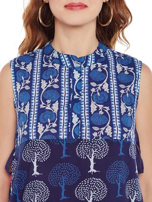 printed asymmetric kurta - 17358456 - Standard Image - 5
