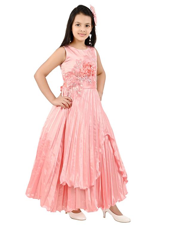 pink satin party gown - 17358994 - Zoom Image - 2