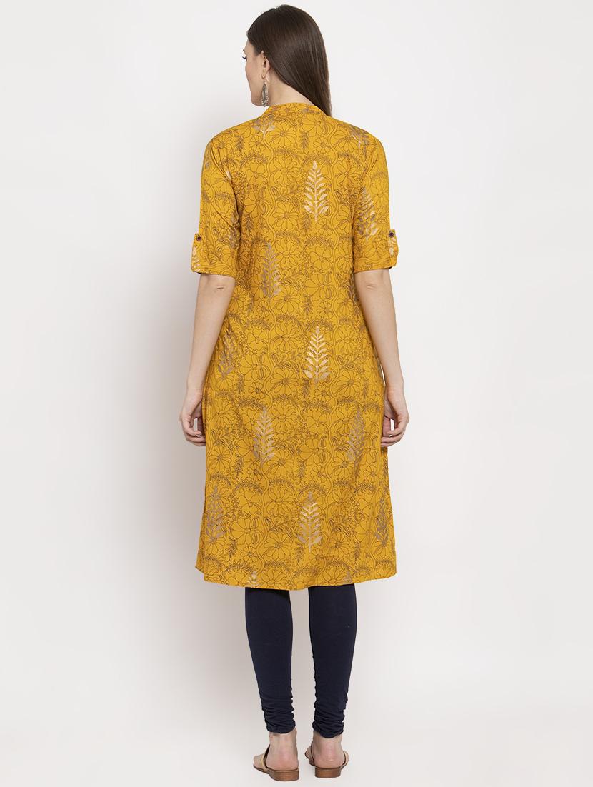 floral a-line kurta - 17359000 - Zoom Image - 3