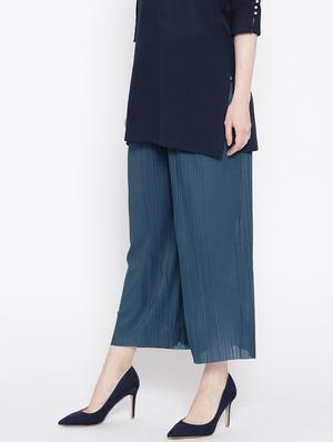 ankle length straight palazzo - 17359386 - Standard Image - 3