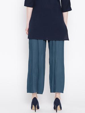 ankle length straight palazzo - 17359386 - Standard Image - 4