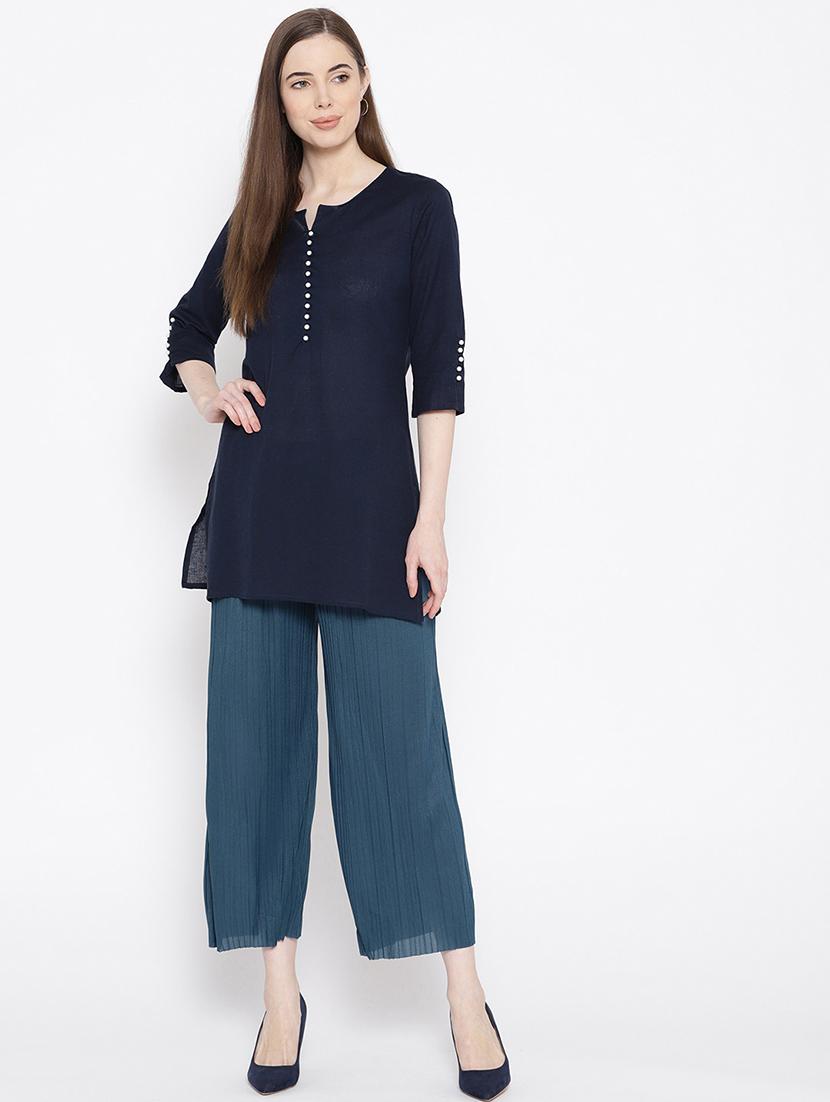 ankle length straight palazzo - 17359386 - Zoom Image - 5