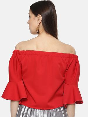 bell sleeves off shoulder top - 17359418 - Standard Image - 3