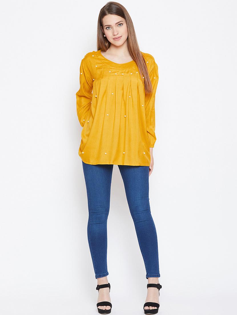 pearl embellished pleated top - 17359434 - Zoom Image - 5