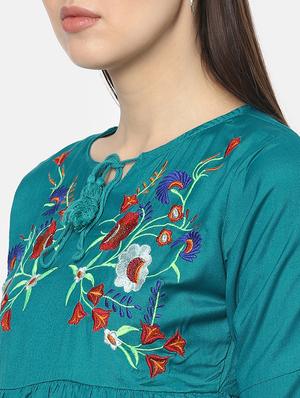 tie up neck peplum top - 17359499 - Standard Image - 5