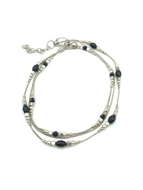 silver metal anklet - 17359522 - Standard Image - 1
