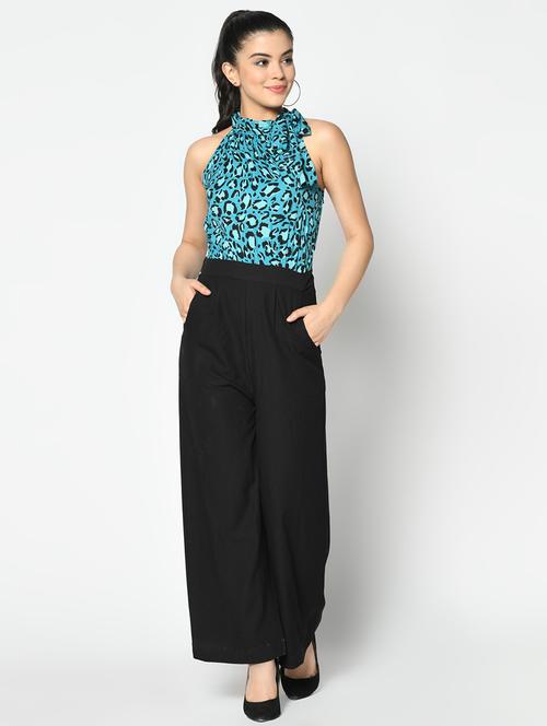 halter neck full leg jumpsuit - 17359561 - Standard Image - 1
