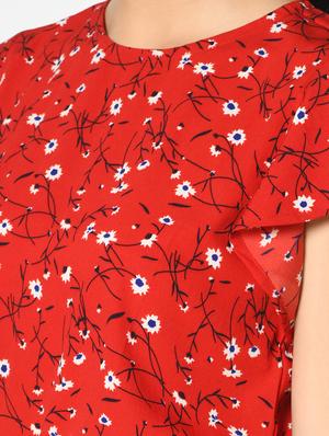 tie front floral full leg jumpsuit - 17359566 - Standard Image - 4
