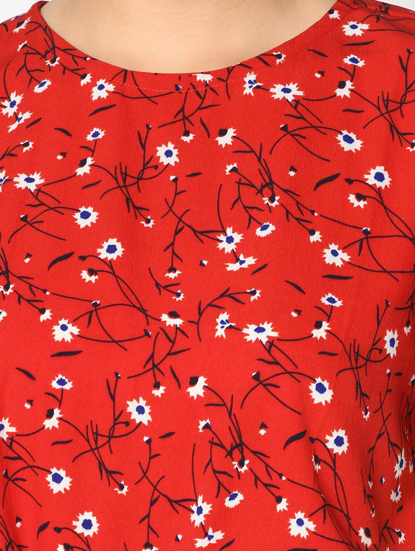 tie front floral full leg jumpsuit - 17359566 - Zoom Image - 5