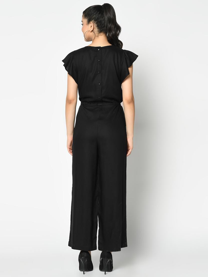 tie front full leg jumpsuit - 17359567 - Zoom Image - 3