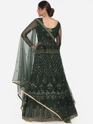 embroidered flared lehenga - 17359937 - Standard Image - 3
