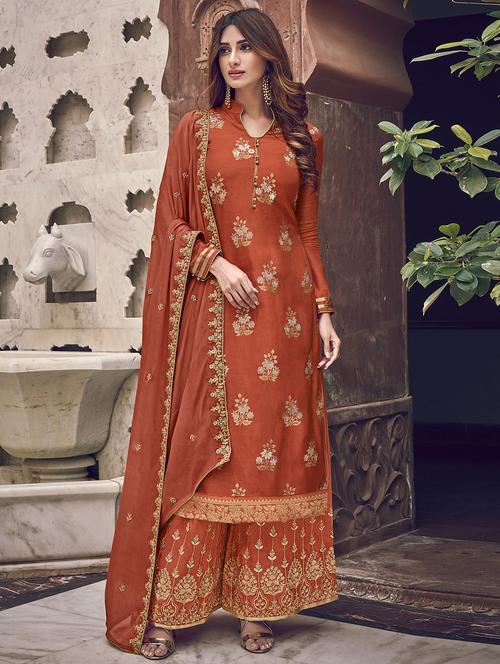 embroidered unstitched suit - 17359958 - Standard Image - 1