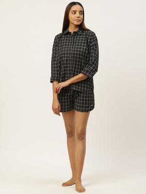 checkered shirt with shorts set - 17360549 - Standard Image - 4