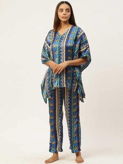 kimono sleeved top with pajama set - 17360559 - Standard Image - 1