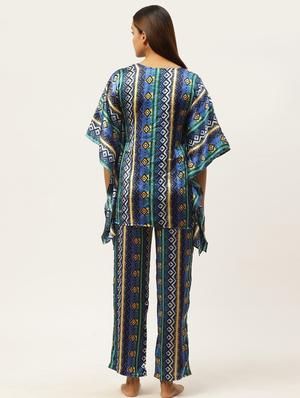 kimono sleeved top with pajama set - 17360559 - Standard Image - 3
