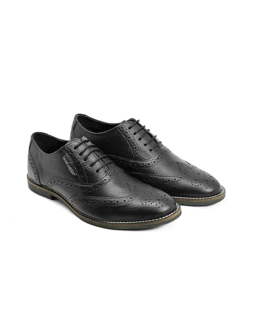 black leather laceup brouges - 17360732 - Zoom Image - 1