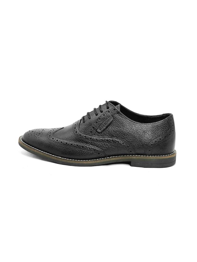 black leather laceup brouges - 17360732 - Zoom Image - 3