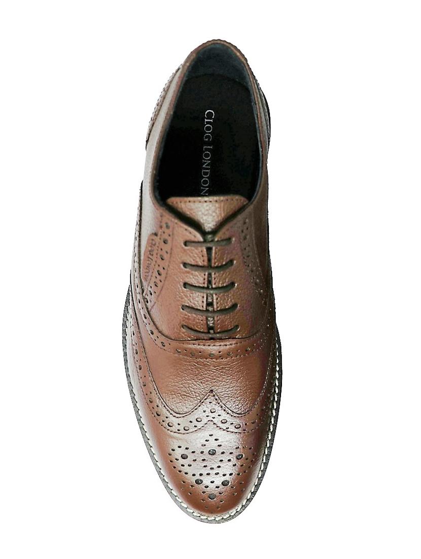 brown leather laceup brouges - 17360733 - Zoom Image - 3
