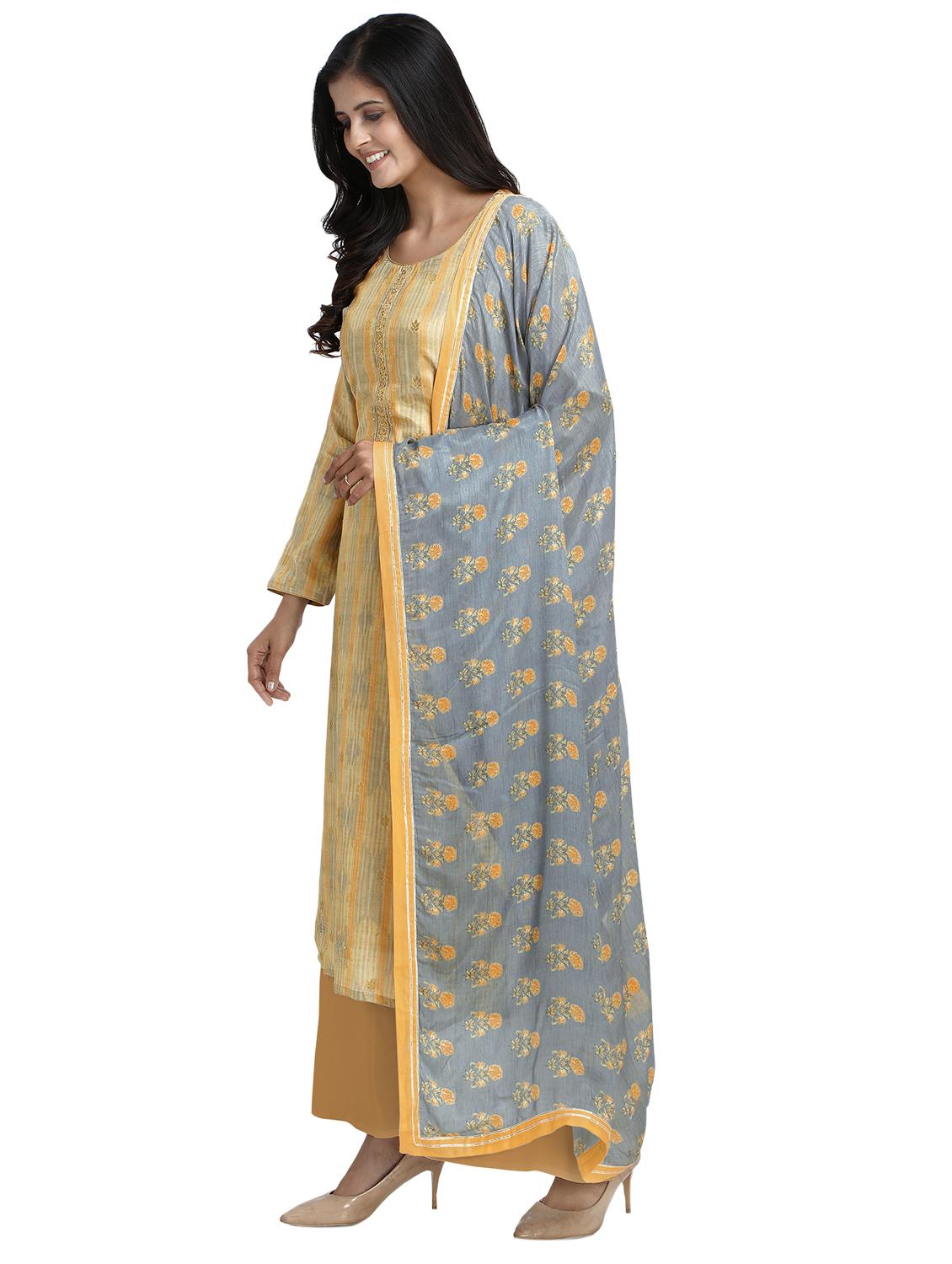 printed unstitched suit - 17360823 - Zoom Image - 2