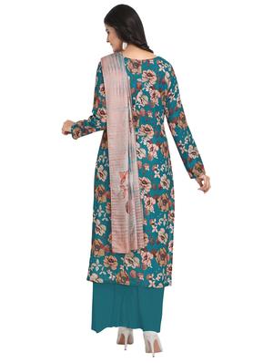printed unstitched suit - 17360847 - Standard Image - 3
