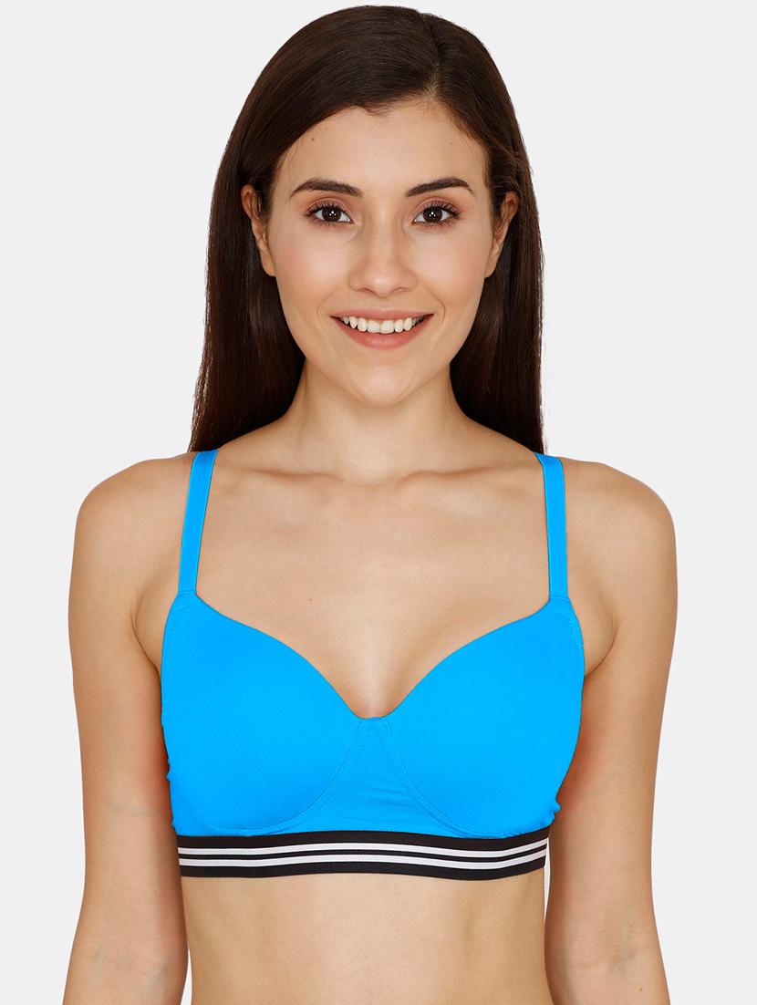 contrast bind t-shirt bra - 17360875 - Zoom Image - 1