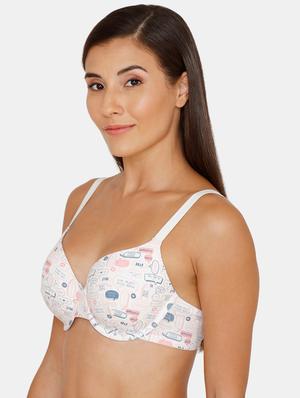 quirky print t-shirt bra - 17360883 - Standard Image - 2