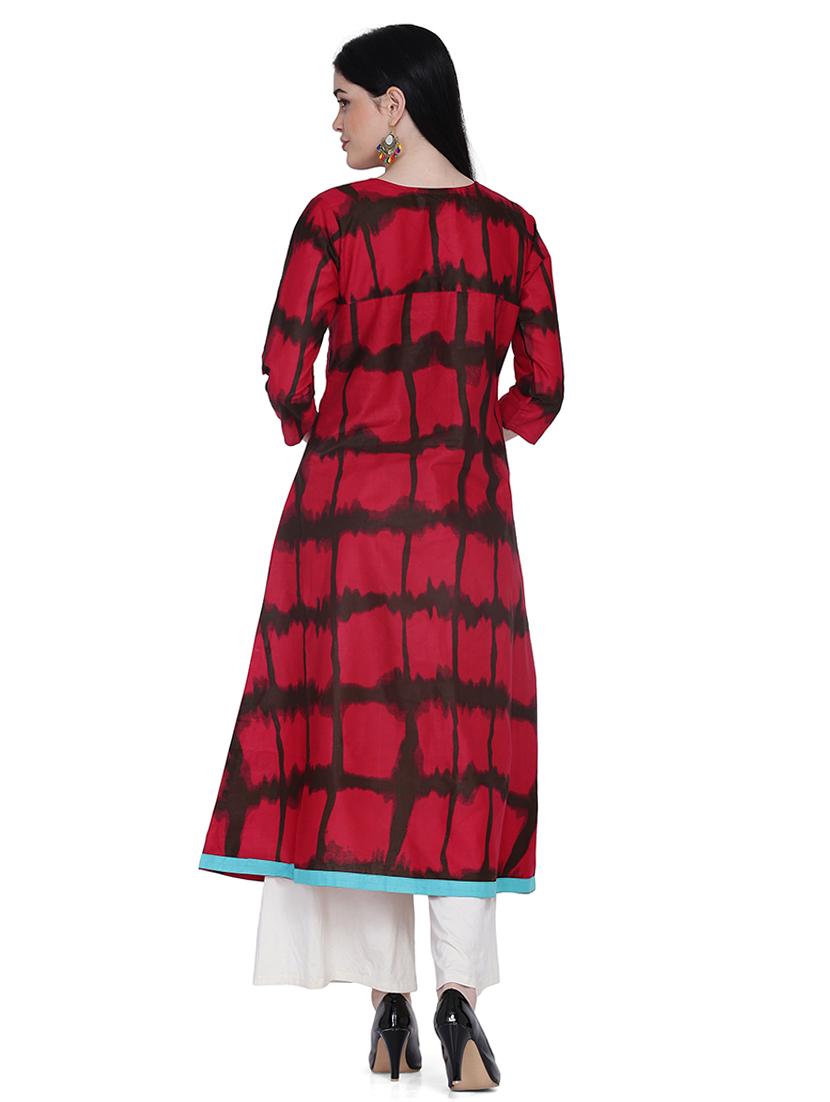 printed a-line kurta - 17361069 - Zoom Image - 3