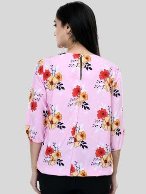 floral blouson top - 17361242 - Standard Image - 3