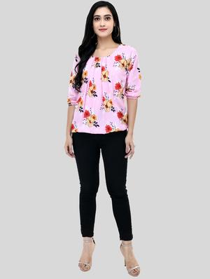 floral blouson top - 17361242 - Standard Image - 4