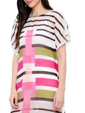 boat neck asymmetric dress - 17361301 - Standard Image - 4