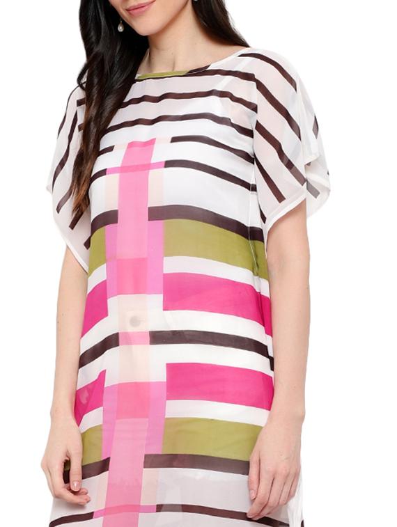 boat neck asymmetric dress - 17361301 - Zoom Image - 4