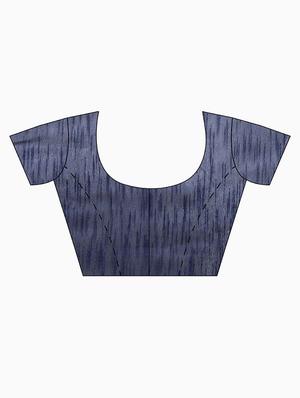 solid bordered saree with blouse - 17361405 - Standard Image - 3