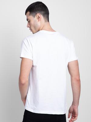 white front print t-shirt - 17361559 - Standard Image - 2