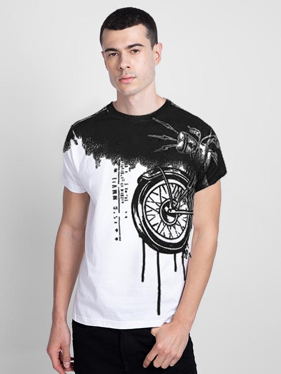 white front print t-shirt - 17361559 - Zoom Image - 1