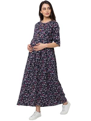 color block embroidered detail maternity wear - 17361645 - Standard Image - 2