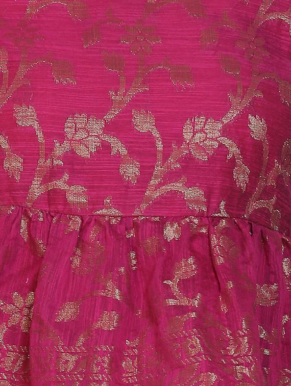 floral zari work fusion set - 17361672 - Zoom Image - 4